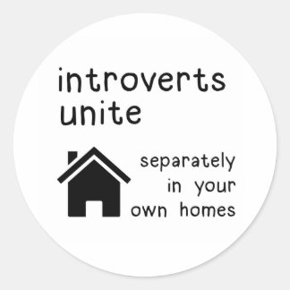 Grappige introverte mensen verenigen Sticker