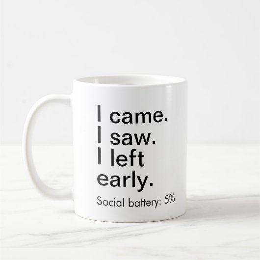 Grappige introverte Mok (Links)