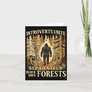 Grappige Introverte Verenigen in Onze Bossen Bigfo Kaart