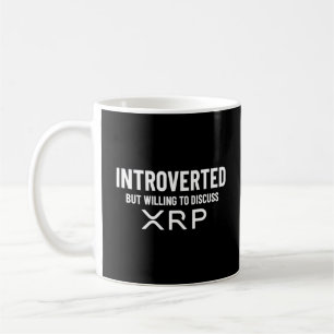 Grappige Introverte XRP Cryptovaluta Meme Quote Koffiemok