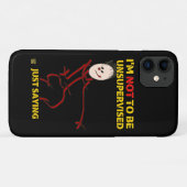 grappige iPhone 11-telefoonbehuizing "ONGEZIEN" Case-Mate iPhone Case (Achterkant (horizontaal))
