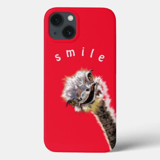 Grappige iPhone Case Gelukkige struisvogel - Gliml (Achterkant)