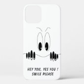 Grappige iPhone Case met Curiosity Eyes - Smile (Achterkant)