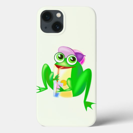 Grappige iPhone Case met Happy Frog (Achterkant)