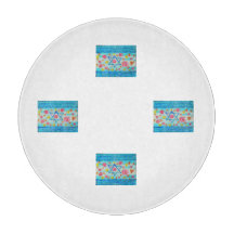 Grappige Israëlische vlag schaal met bloemen en ha