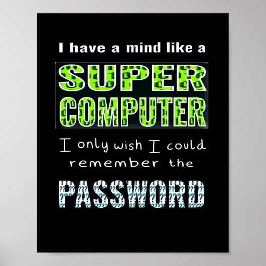 grappige IT-grap voor kantoorwerker pro Poster (Voorkant)