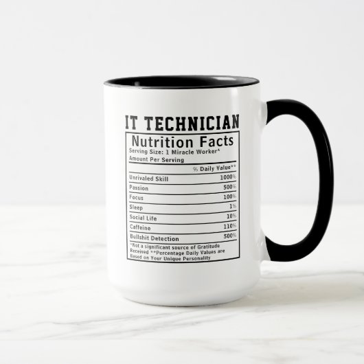 Grappige IT-technicus voedingsfeiten Tech-werker Mok (Rechts)