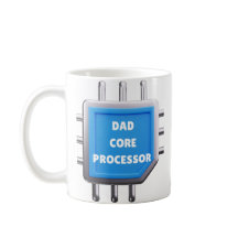Grappige IT-vader cadeau vader core processor koff