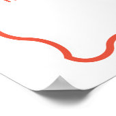 Grappige Italiaanse Doodle Repetitie Dinner Sign Poster (Hoek)