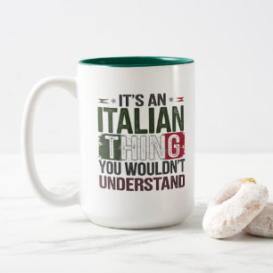 Grappige Italiaanse trots: je zou het niet begrijp Tweekleurige Koffiemok