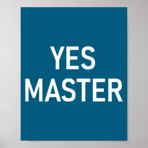 Grappige Ja Meester Grappen Sarcastisch 1 Poster