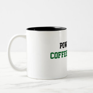 Grappige Jacht Koffiemok Aangedreven Door Koffie E Tweekleurige Koffiemok