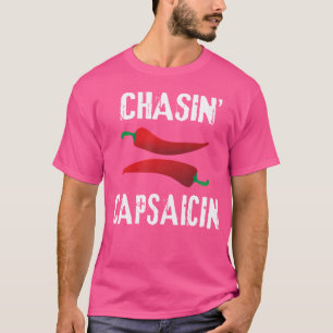 Grappige Jacht Op Capsaïcine Voedsel Pittige Peper T-shirt