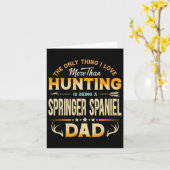 Grappige jacht Vaderdag - Springer Spaniel papa  Kaart (Gele Bloem)