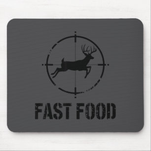 Grappige jachtcitaat Fast Food Whitestaart Hert Ja Muismat