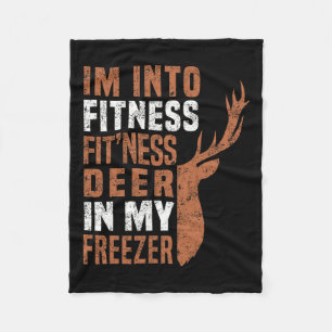 Grappige jager papa ik ben in fitness herten diepv fleece deken