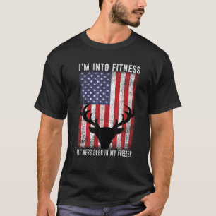 Grappige jager papa ik ben in fitness herten diepv t-shirt