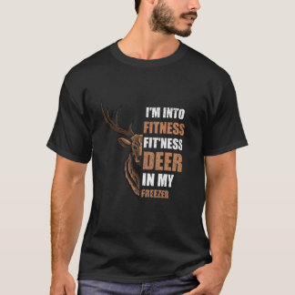 Grappige jager papa ik ben in fitness herten diepv t-shirt