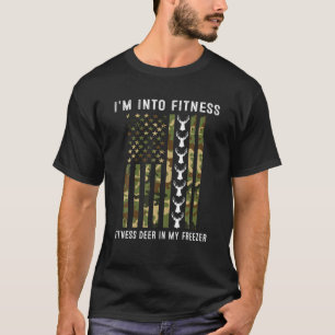 Grappige jager papa ik ben in fitness herten diepv t-shirt