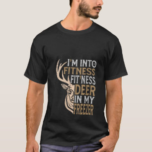 Grappige jager papa ik ben in fitness herten diepv t-shirt