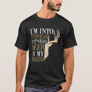 Grappige jager papa ik ben in fitness herten diepv t-shirt