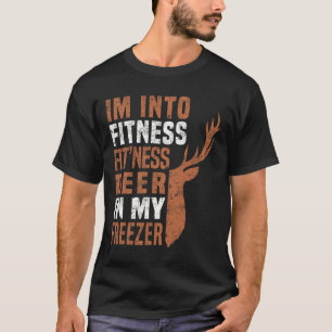 Grappige jager papa ik ben in fitness herten diepv t-shirt