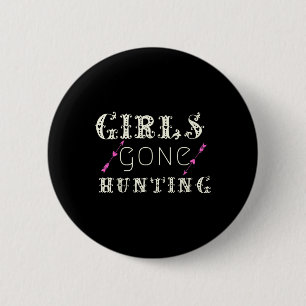 Grappige jager voor meisjes die op jacht zijn gega ronde button 5,7 cm