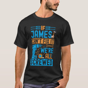 Grappige James. Als James het niet kan oplossen, z T-shirt