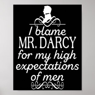 Grappige Jane Austen Mr Darcy Quotes Boekclub T-sh Poster