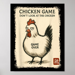 Grappige Japanse Kunst Kip Game Grafische T-shirt  Poster