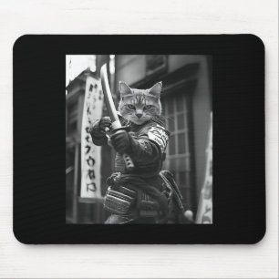 Grappige Japanse Samurai Cat Meme Martial Arts Dad Muismat