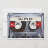 Grappige jaren 80 Cassette Mixtape 40ste verjaarda Kaart (Achterkant)