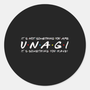 Grappige jaren 90 Gezegden Nostalgie Kleding Unagi Ronde Sticker