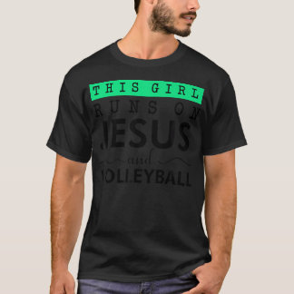 Grappige Jesus en volleybal Christelijke sport cit T-shirt
