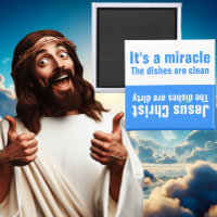Grappige Jesus Miracle Clean Vuile Vaatwasser