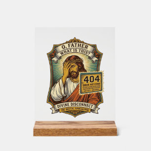Grappige Jezus 404 Fout Webontwikkelaar Programmeu Acryl Bord