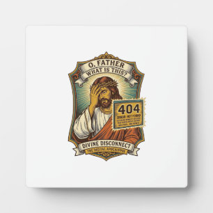 Grappige Jezus 404 Fout Webontwikkelaar Programmeu Fotoplaat