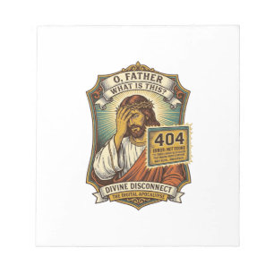 Grappige Jezus 404 Fout Webontwikkelaar Programmeu Notitieblok