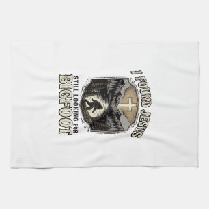 Grappige Jezus Bigfoot Vintage Christelijk T-shirt Theedoek