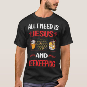 Grappige Jezus bijenteelt T-shirt