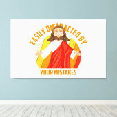 Grappige Jezus Canvas Afdruk (Insitu (Houten vloer))