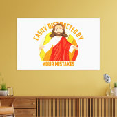 Grappige Jezus Canvas Afdruk (Insitu (Woonkamer))