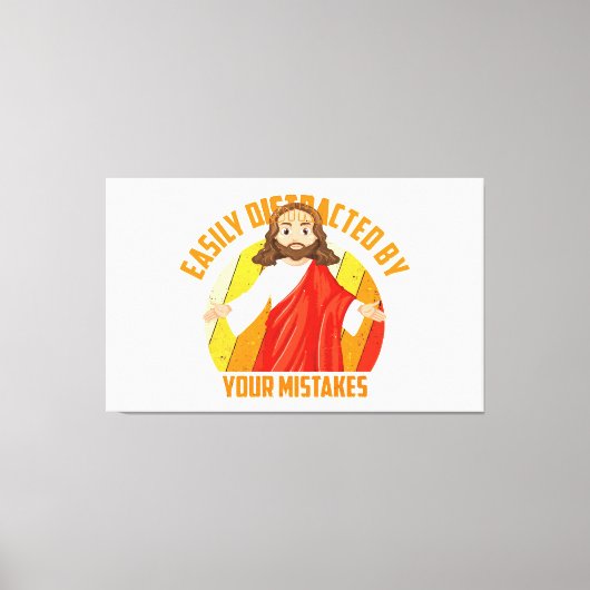 Grappige Jezus Canvas Afdruk (Voorkant)