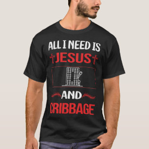 Grappige Jezus Cribbage Crib T-shirt