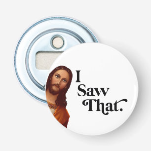Grappige Jezus Die Dat Zag Kunst Christelijke Hu Button Flesopener