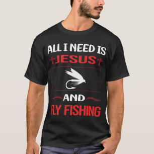 Grappige Jezus Fly Fishing T-shirt