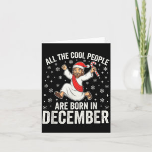 Grappige Jezus Geboren In December Kerstmis Verjaa Kaart
