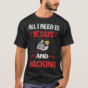 Grappige Jezus Hacking Hacker T-shirt