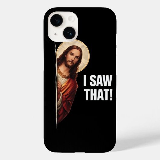 Grappige Jezus "Ik Zag Het" Christelijk meme ontwe Case-Mate iPhone Case (Achterkant)