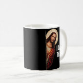 Grappige Jezus "Ik Zag Het" Christelijke meme ontw Koffiemok (Voorkant rechts)